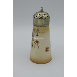 Azucarero de loza y metal plateado W. Adams and Cº - Imagen 2