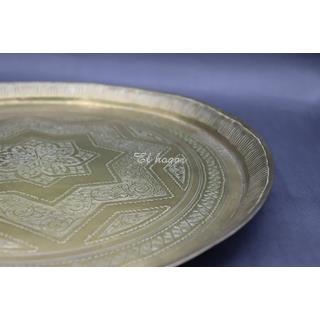 Bandeja de metal dorado. Cincelada - Imagen 2