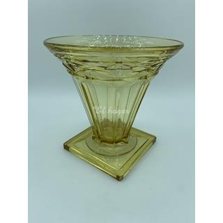 Jarrón de cristal prensado estilo Art Deco - Imagen 1