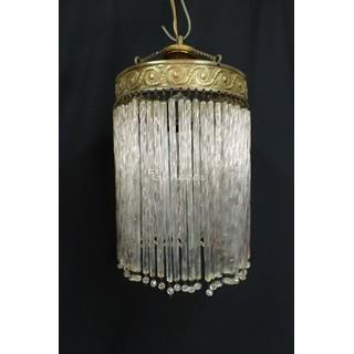 Lampara de latón y cristal - Imagen 2