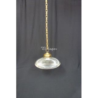 Lampara de techo con pantalla de cristal estriado - Imagen 1