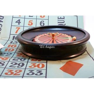 Ruleta de juguete en madera, con tapete de cartón y las reglas del juego - Imagen 2