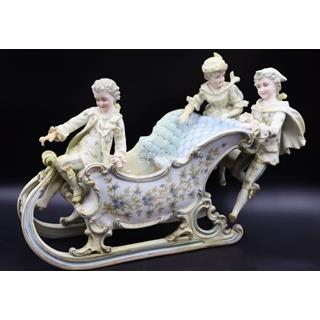 Trineo de porcelana de biscuit - Imagen 1